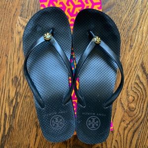 Tory Burch wedge flip flops (with box)